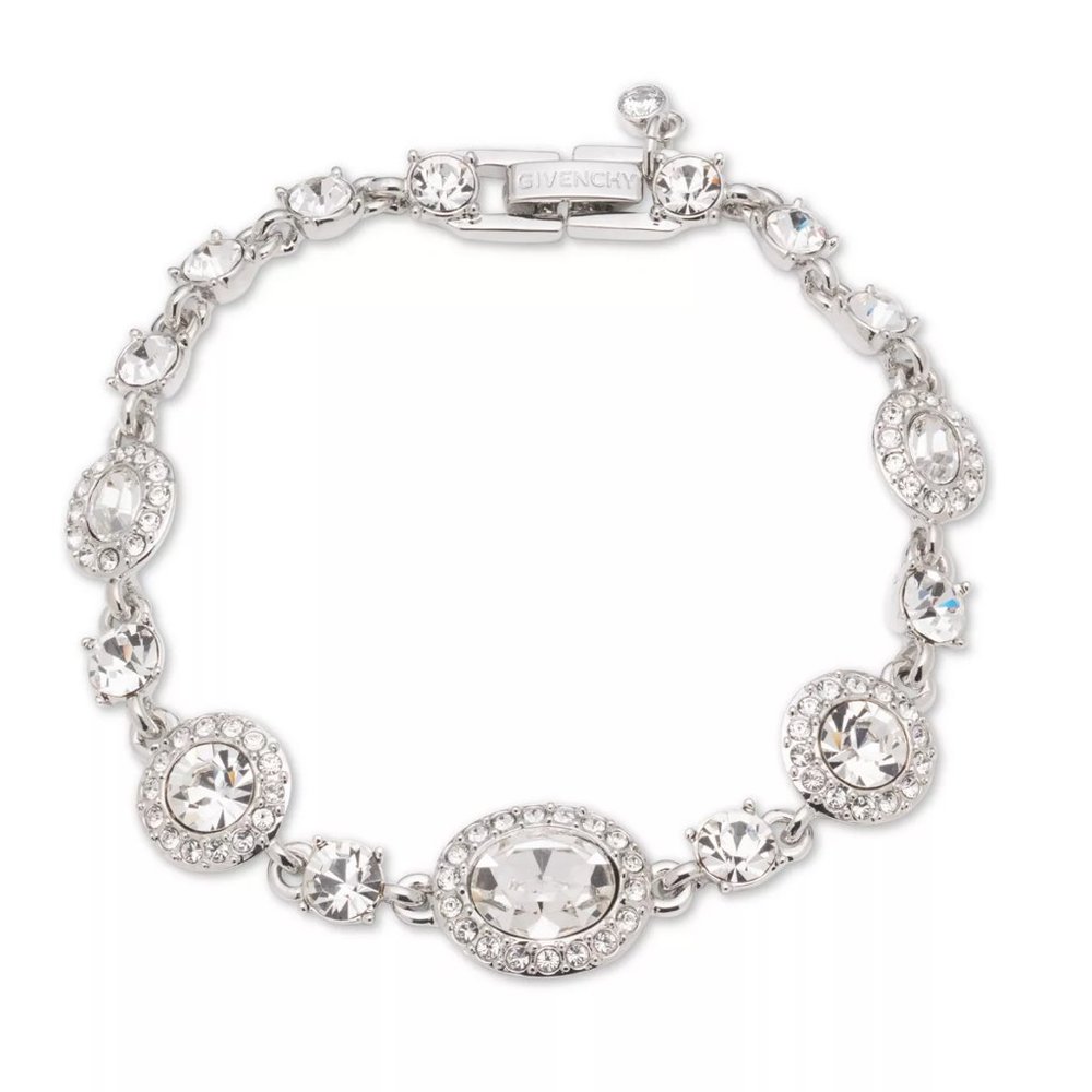 Givenchy Crystal Flex Bracelet | Silver | Brand new with tags and original box!